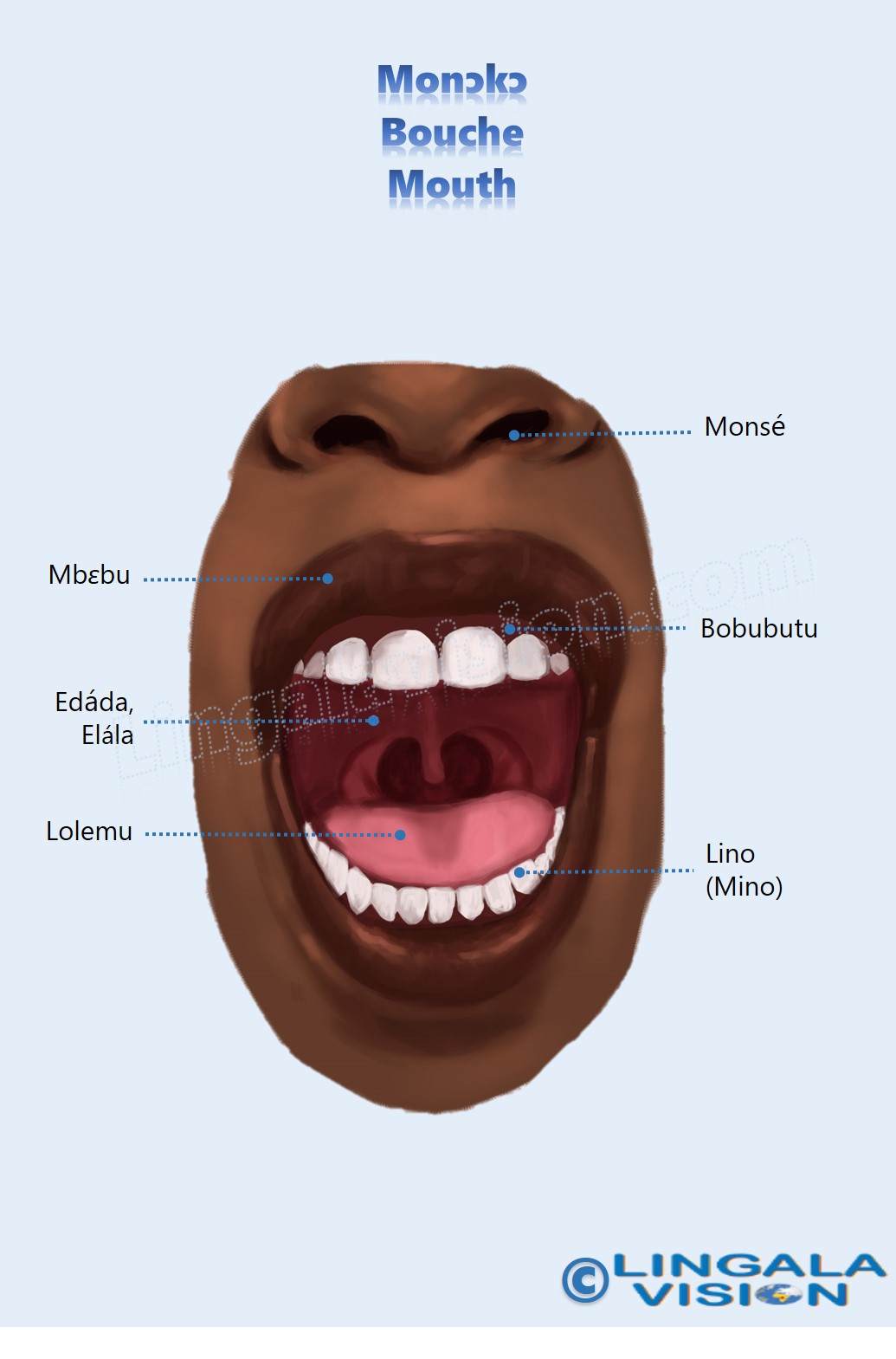 mouth description lingala