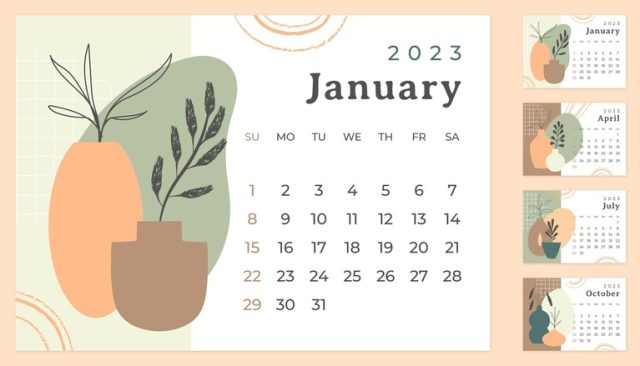 january 2023 calendar poster