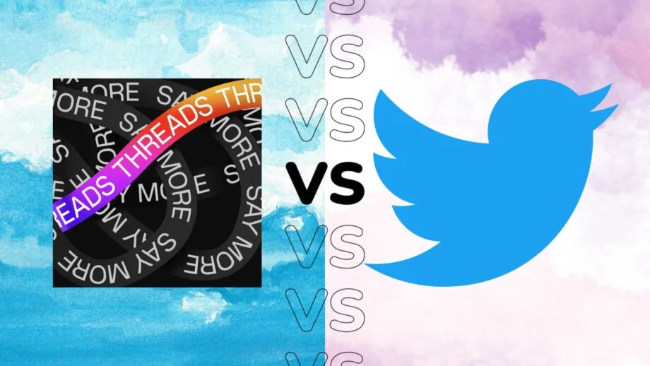 logos comparison between threads abd Twitter language learning with Threads